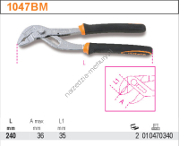 Szczypce nastawne 240 mm, rękojeści z kompozytu dwumateriałowego BETA 1047BM/240