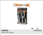Komplet 6 kluczy nasadowych długich z rękojeścią kompozytową BETA 944BX/D6