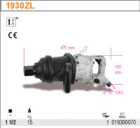 Klucz pneumatyczny udarowy 1.1/2" 4.068 Nm BETA 1930ZL