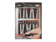 Wkrętaki izolowane ERGO, proste + philips, 6 sztuk + tester napięcia BAHCO BE-9887S